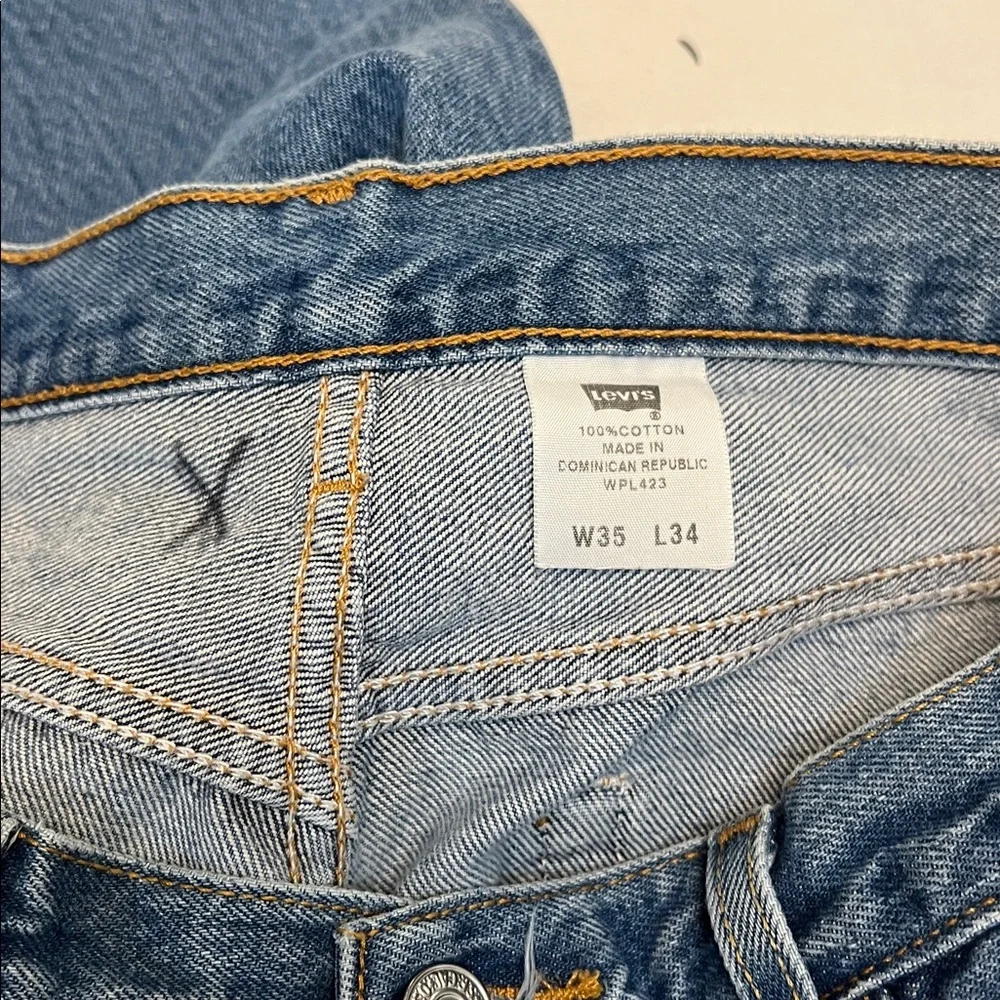 Y2K LEVI’S 501xx VINTAGE STRAIGHT LEG GRUNGE DISTRESSED BUTTON FLY JEANS 32x30